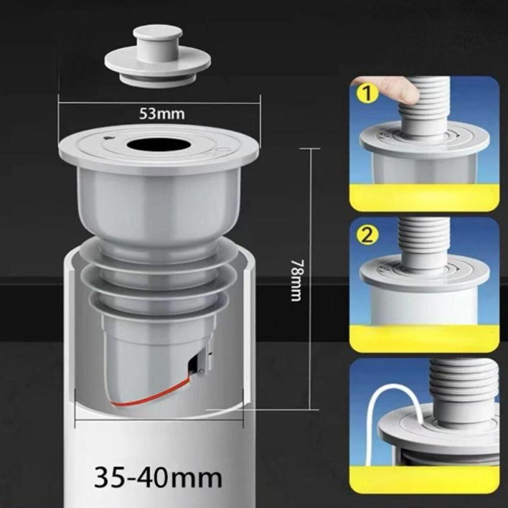 (35-40mm) Silicone Drains Sewer Pipe Sealing Ring Plug Water Sink Floor Drain Anti Odor Sewer Seal Stopper Cover Shower Drainer Bathroom Accessories