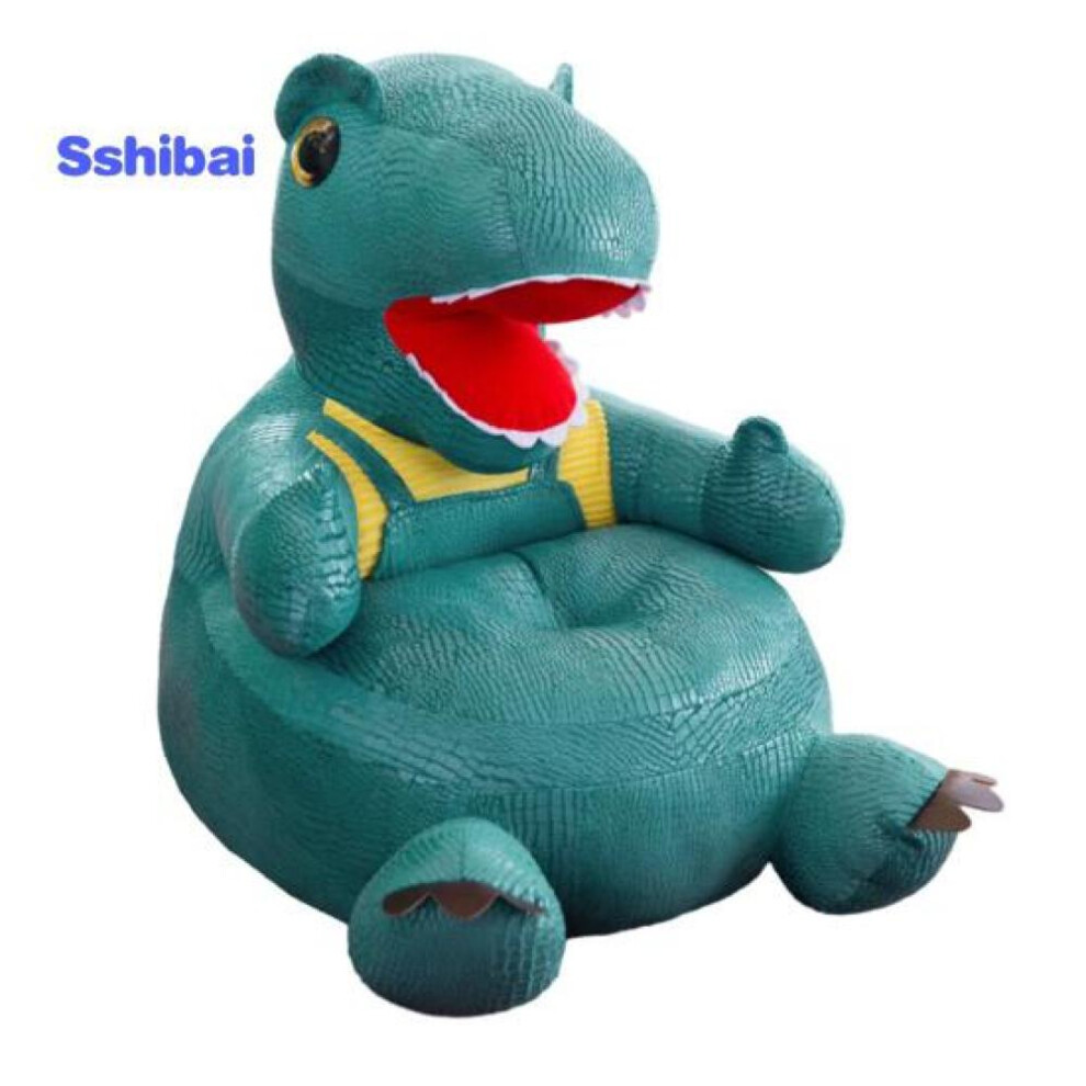 (blue) Children's Chair - Removable Dinosaur Plush Case