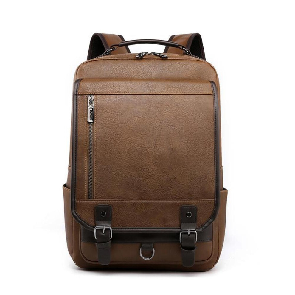 (light brown) Luxury Business Men&apos;s Backpack Large Capacity  Travel Backpack Casual Student School Backpack Waterproof Man Laptop Bag