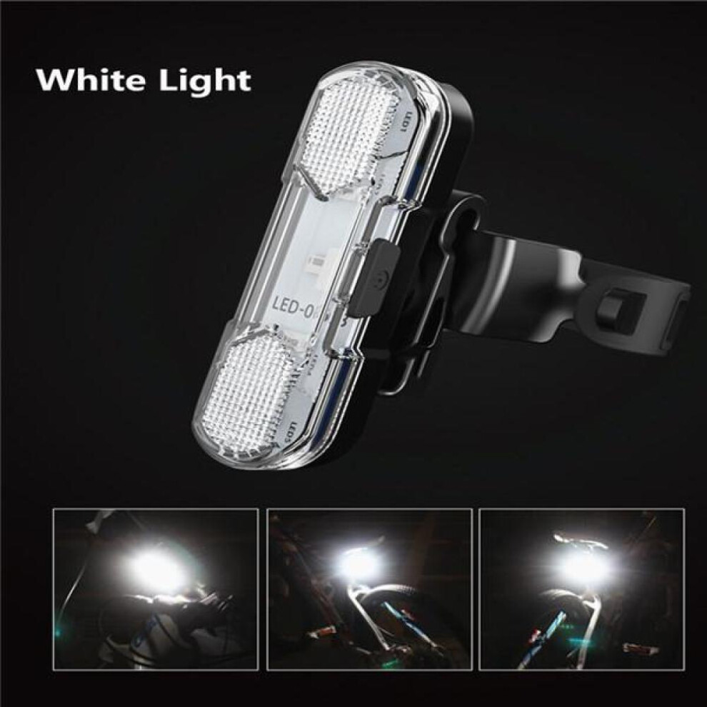 (white) Bicycle Lights Usb Charging Led Warning Lights Night Bike Rear Light Mountain Bike Equipment