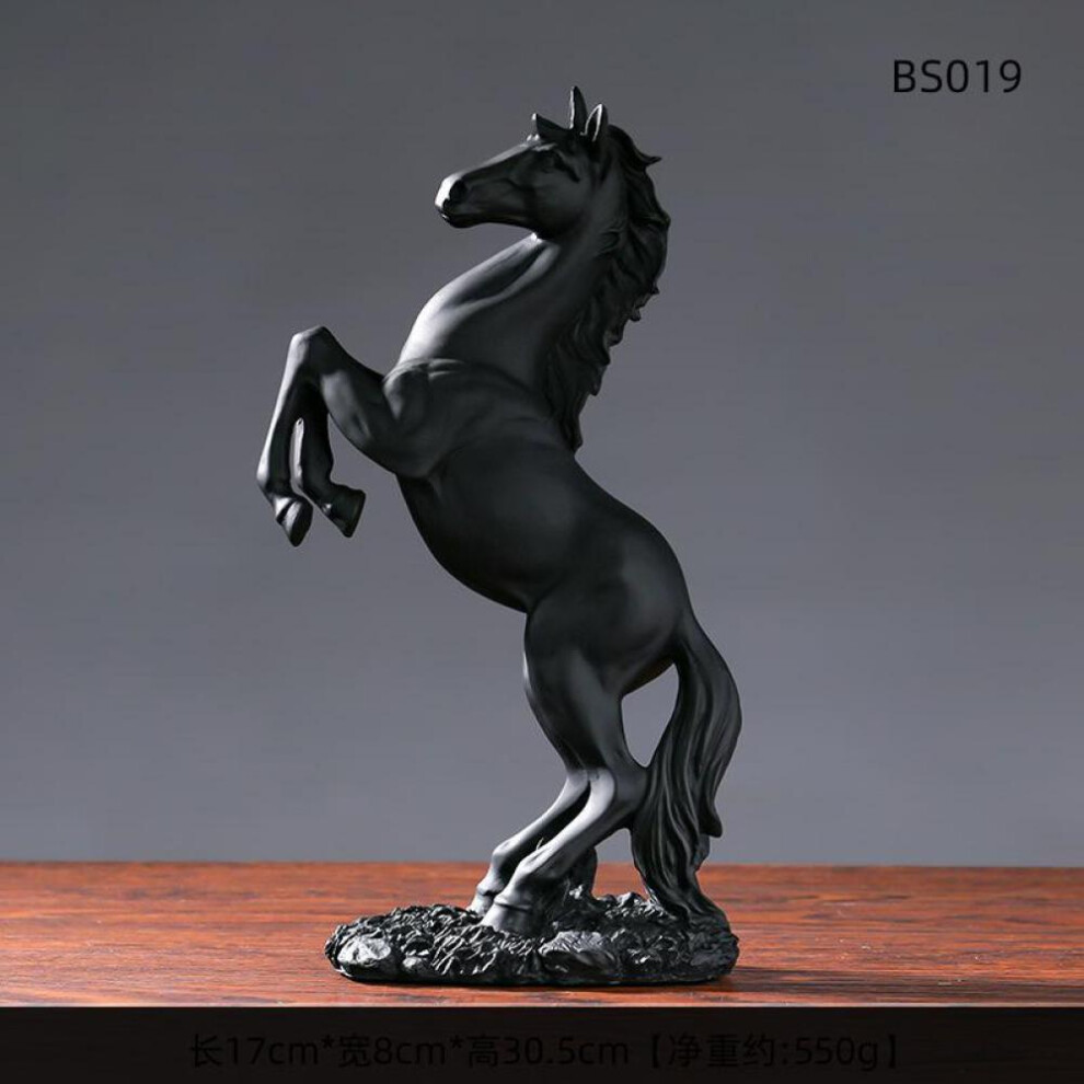 (black) Horse Statue Art Home Deco Animal Sculpture Resin Craft Figurine Ornament Statue