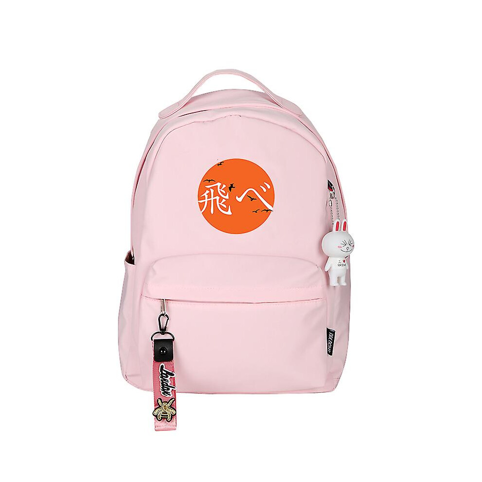 (10) Haikyuu Karasuno Vbc Anime Backpack Hinata Shoyo School Bags Fashion Girls Travel Backpack Pink Kawaii  Mochilas-image-OPC-PFT9J7F-NEW