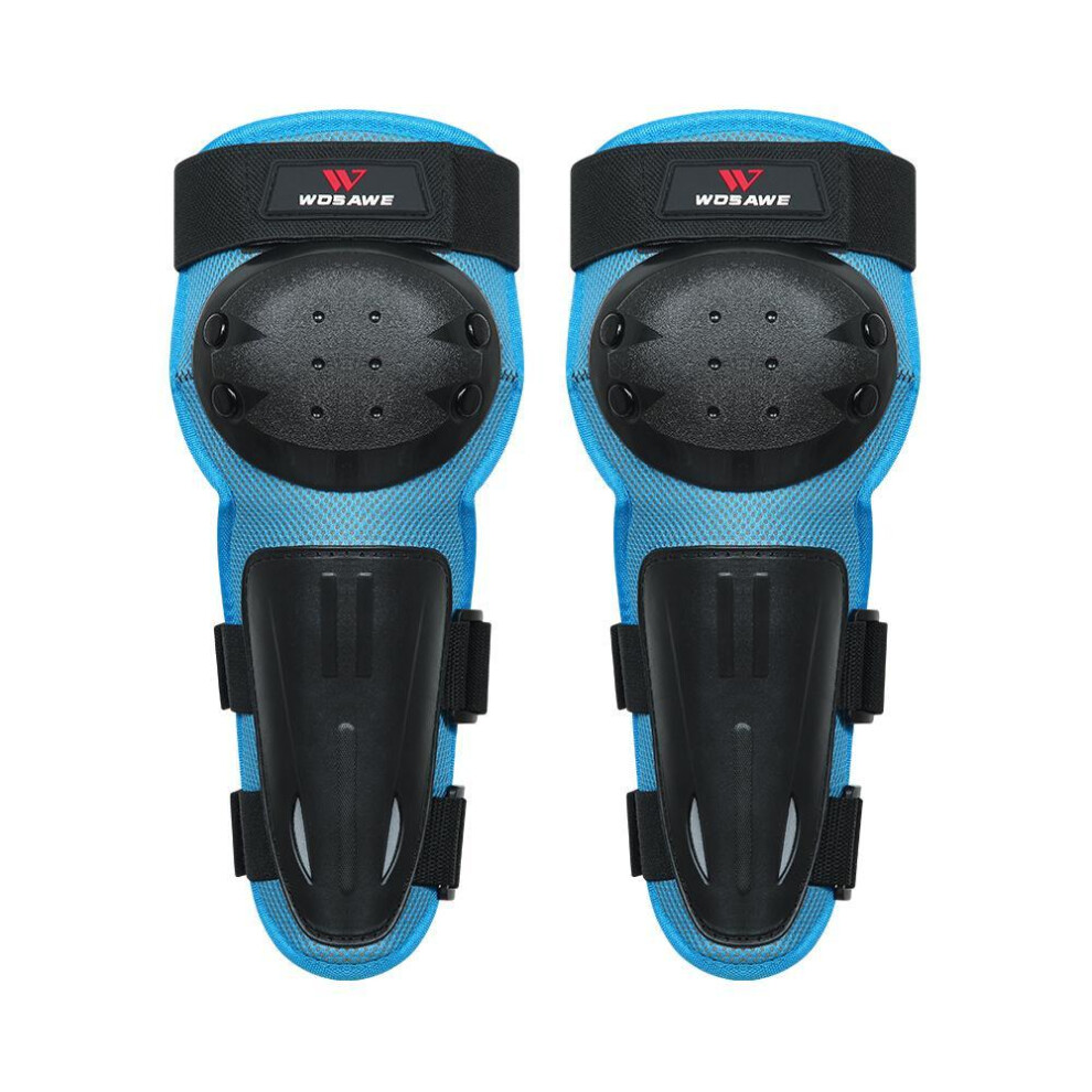 (blue) Kids Motorcycle Protective Set Knee And Elbow Pads Armor Guard Motocross Racing