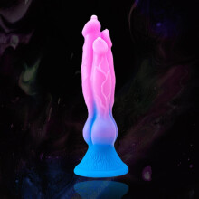 (B) Penis Alien Dildo Dragon Dildo NEW Soft Silicone Sex Toy Dog Reaslistic Dilldo Sex Toys Suction Cup for Hands Free Play for Vaginal G-spot Anal Play