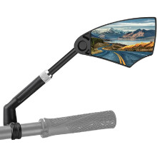 (Right-1) Bicycle Mirror Retractable & 360 Adjustable - Rear View Mirror Bicycle Anti-Glare for Ebikes MTB Road Bike