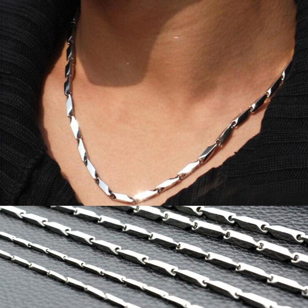 (4 mm) Men&apos;s Stainless Steel Necklace Titanium Necklace Chain 2mm-4mm
