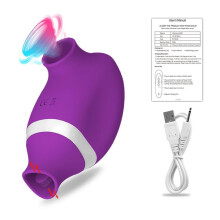 (purple) Clitoral Sucking Vibrator for Women Clit Nipple Sucker Clitoris Stimulator Oral Tongue Pussy Licking Sex Toys for Women