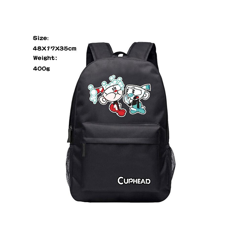 (16 inches, 3) Teacuphead Adventure Peripheral Nylon Backpack Cartoon Student School Bag Polyester Computer Bag Travel Bag-image-OPC-PFT9KF2-NEW