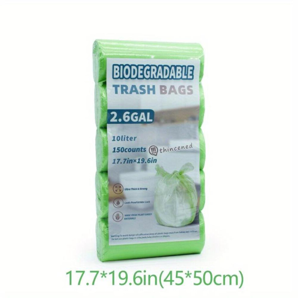 (grass green, 150pcs/pack) Biodegradable Garbage Bags Ecological Products Disposable For Trash Can Home And Kitchen Wastebasket Compostable Good Household