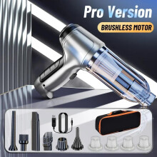 (ivory) New 95000PA Car Vacuum Cleaner Wireless Powerful Cleaning Machine Auto Robot Car Accessories Home Appliance Strong Suction As Gift