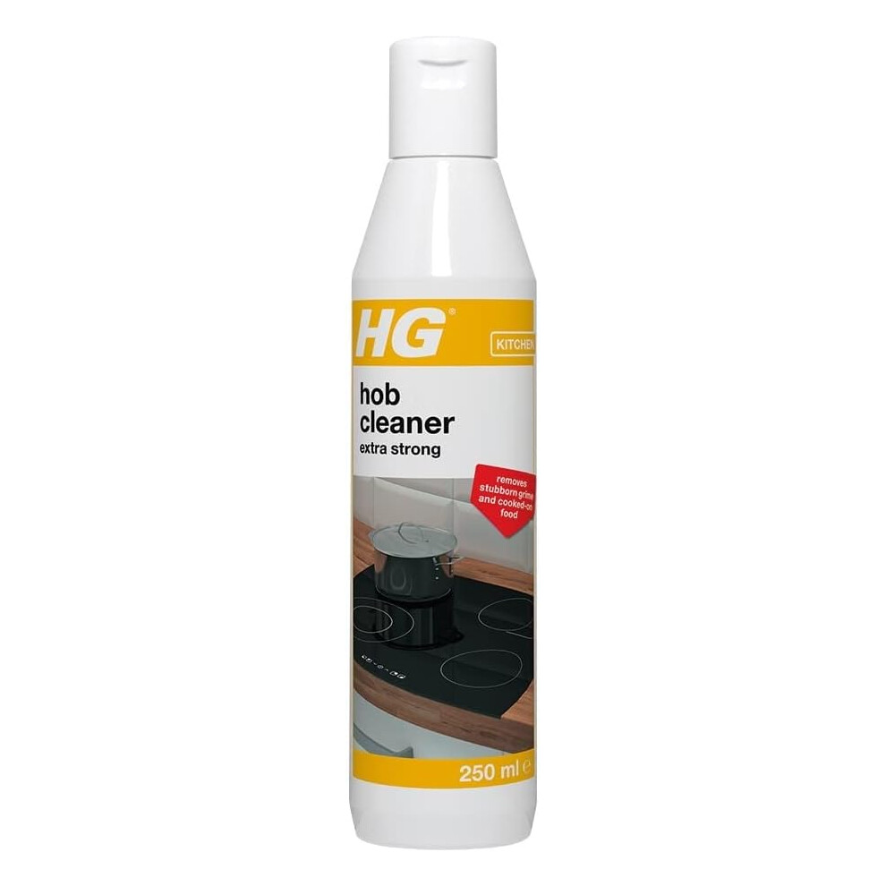 (HG Hob Cleaner Extra Strong, 250 ml) HG Stainless Steel Protector, Quick Shine & Polish Finish for Chrome