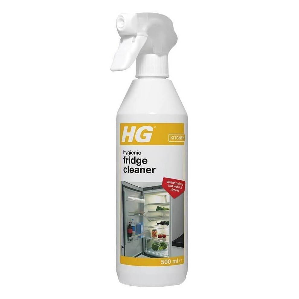 (HG Hygienic Fridge Cleaner Spray, Fridge Deodoriser & Surface Cleaner, Removes Stains & Stubborn Grime, Food Safe Kitche) HG Stainless Steel Protecto