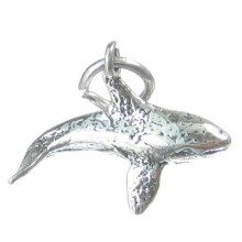 Orca Killer Whale Sterling Silver Charm .925 X 1 Orcas Whales Charms - 3025
