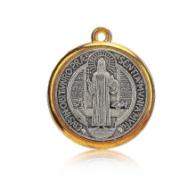 St. Benedict Medal Pendant - Rustproof Metal, Catholic Religious Gift for Men and Boys