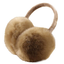 (Light Tan) Fashional,simplicity Unisex Warm Faux Furry Winter Outdoor Earmuffs Foldable Ear Warmer