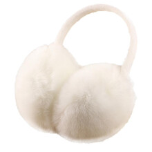 (White) Fashional,simplicity Unisex Warm Faux Furry Winter Outdoor Earmuffs Foldable Ear Warmer