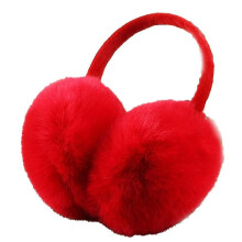 (Red) Fashional,simplicity Unisex Warm Faux Furry Winter Outdoor Earmuffs Foldable Ear Warmer