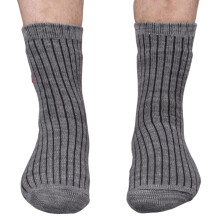 (Grey - N-491A) Mens Thermal Socks Extra Thick Warm Gripper Socks