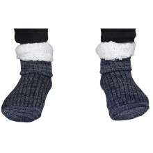 (Navy - N-491A) Mens Thermal Socks Extra Thick Warm Gripper Socks