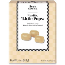 See's Candies Vanilla Little Pops - 4 Oz - Pack of 30 Pops