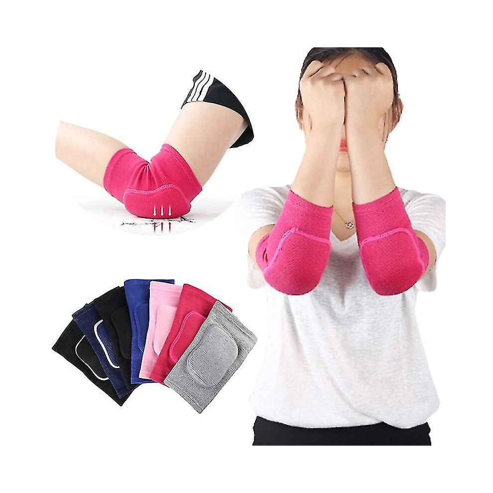 (M, 2pcs black) Elastic Elbow Pads Thickened Sponge Elbow Knee Protectors Guard Basketball Volleyball Sport Arm Sleeve Pad Adults Children-image-OPC-PFT9QCH-NEW