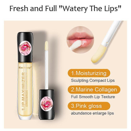 3pcs Lip Plumper Extreme Lip Gloss Maximizer Plump Volume Bigger Lips Moisturizing 2