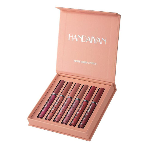 Matte Long Lasting Lip Gloss Non-Stick Cup Liquid Lipstick Set Color A