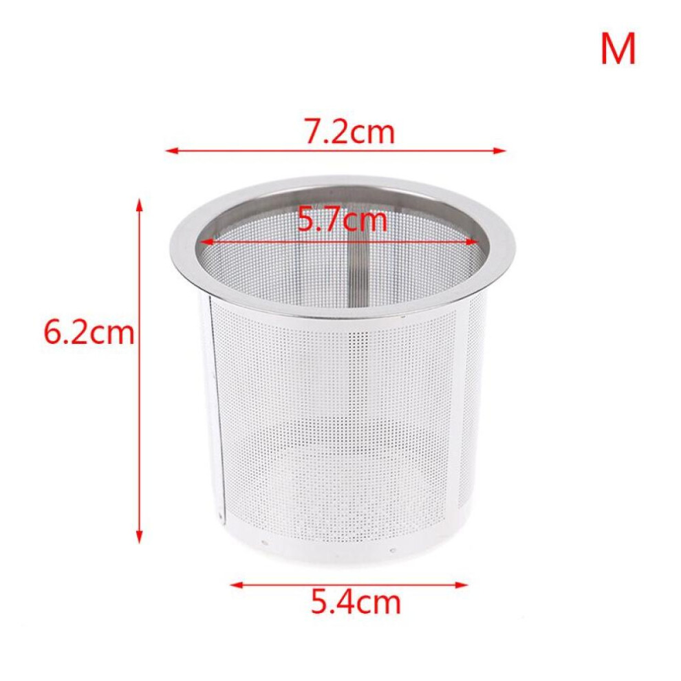 (M) Mesh Tea Infuser Strainer Leaf Filter Leaks Sieve Metal Cup Stainless Steel