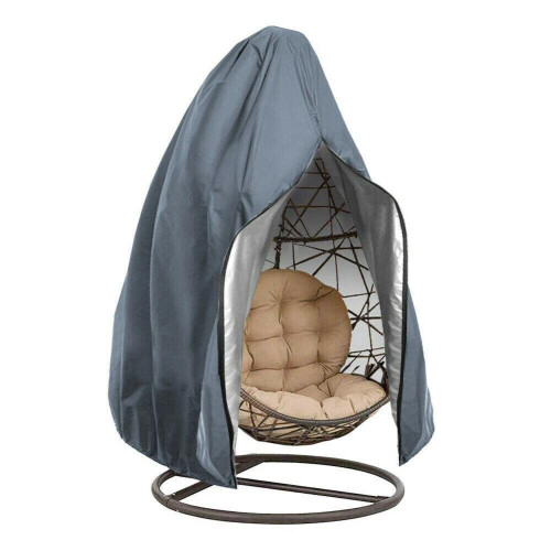 (gray, One size) Swing Chair Cover for Hanging Hammock Stand Egg Wicker Seat Patio Garden Outdoor