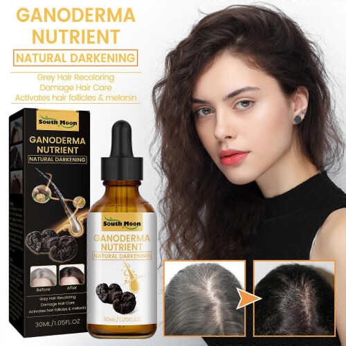 3pcs Black Ganoderma Lucidum Anti-white Hair Essence Black Hair Solution 30ml 1