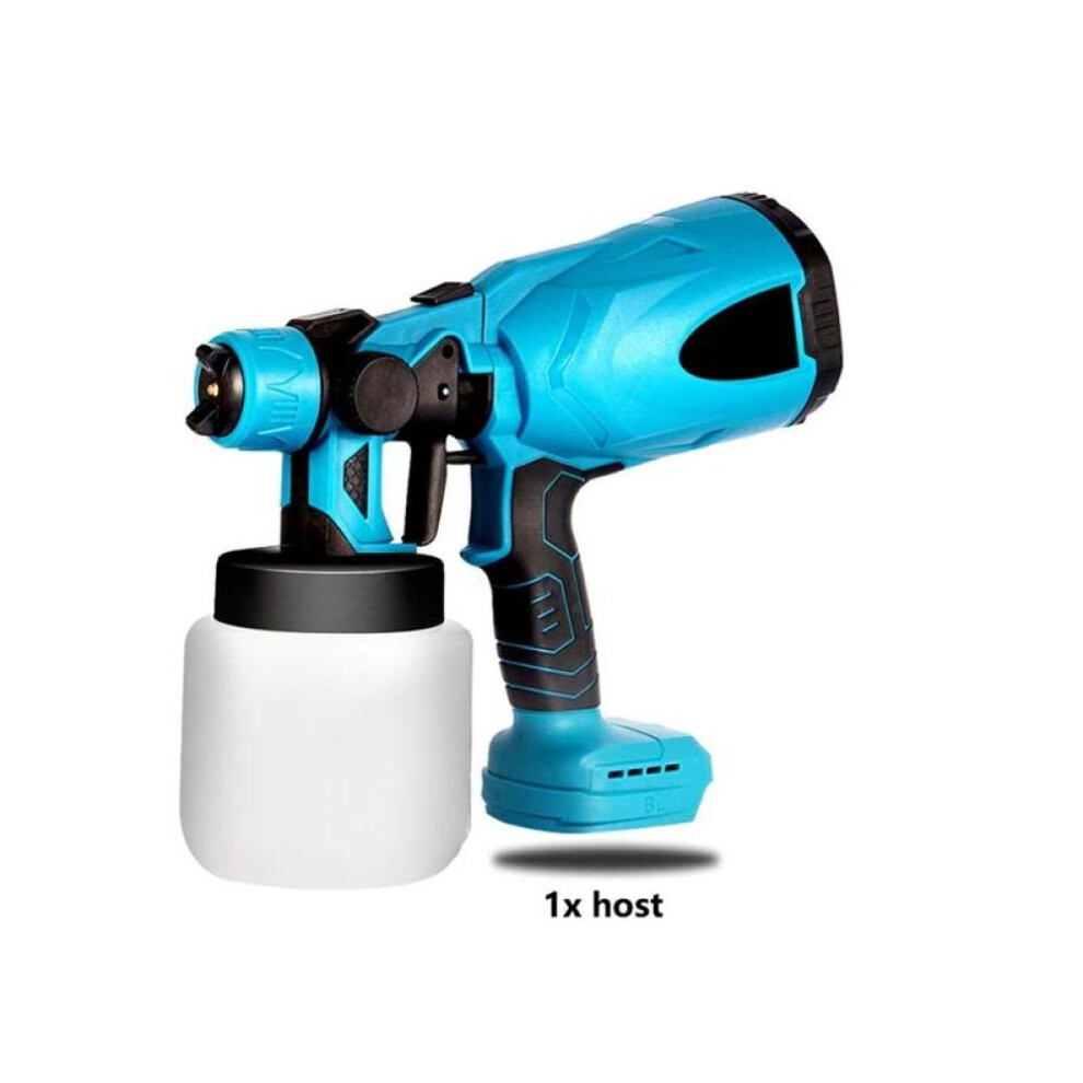 (blue, No Battery No Plug) Electric Spray Gun 800ml High Power Cordless Handheld Electric Paint Sprayer Home Diy Easy Spraying For Makita 18v Battery
