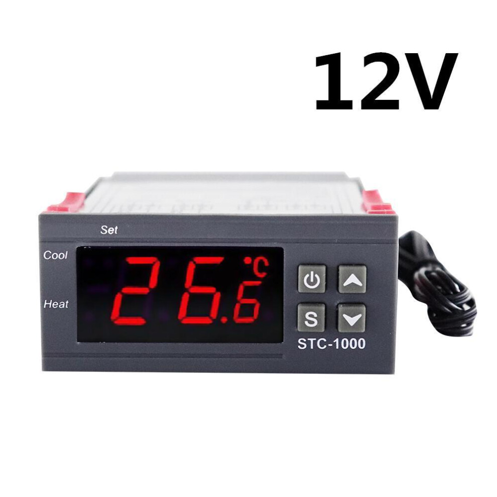 (12V) Digital Temperature Controller Thermostat Thermoregulator Incubator Relay Led 10a Heating Cooling Stc-1000 Stc 1000 12v 24v 220v