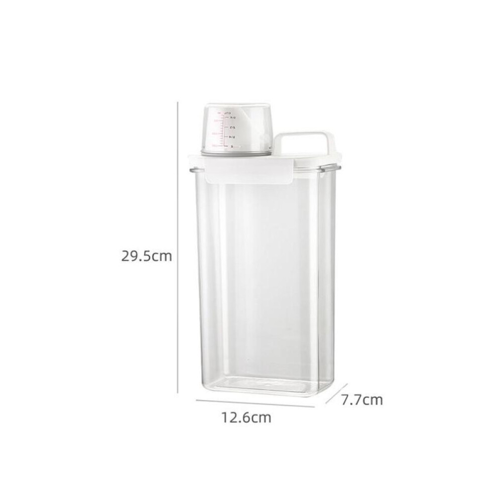 (2300ml) Airtight Laundry Detergent Dispenser Powder Storage Box Clear Washing Powder Liquid Container With Lids Jar