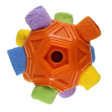 (Orange) Interactive Dog Toys Snuffle Ball Interactive Treat Game,Cloth Strip with Hidden Food Dog Puzzle Toys,Dog Puzzle Toys for Large Medium Small Dogs