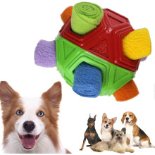 (Red green) Interactive Dog Toys Snuffle Ball Interactive Treat Game,Cloth Strip with Hidden Food Dog Puzzle Toys,Dog Puzzle Toys for Large Medium Small Dogs