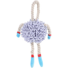 Interactive rope toy for dogs - Teething and chew toy for puppies - Purple colour