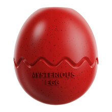 (Red) Egg Shaped Slows Feeder Toy for Dog Puppy Stimulating Puzzle Game Pet Toy for Living Room Home