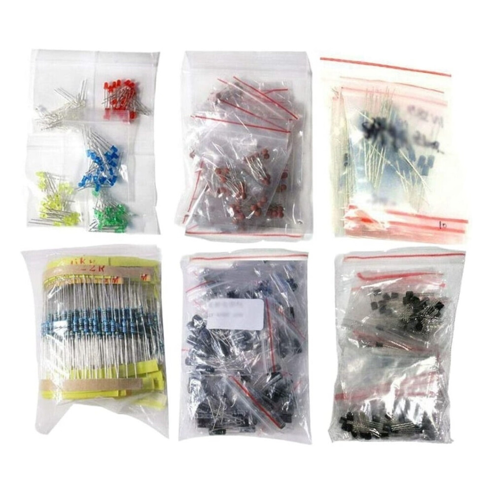 1390Pcs Electronic Components Basic Starter Kit Led Diode Transistor Capacitor Resistance Potentiometer Kit 8022075087320