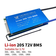 20S 72 V Lithium-Batterie 3. 7 V Stromschutzplatine 30A - 180A mit Temperaturüberwachung Ausgleichsfunktion Überstromschutz BMS Batterie P