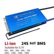 24S 84 V Lithium-Batterie 3. 7 V Stromschutzplatine 30A - 180A mit Temperaturüberwachung Ausgleichsfunktion und Überstromschutz BMS Batterie P