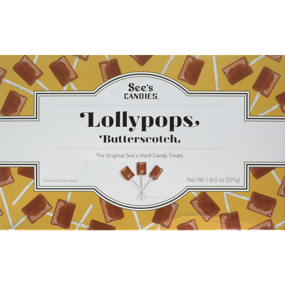 See's Candies Butterscotch Lollypops - 1Lb 5Oz