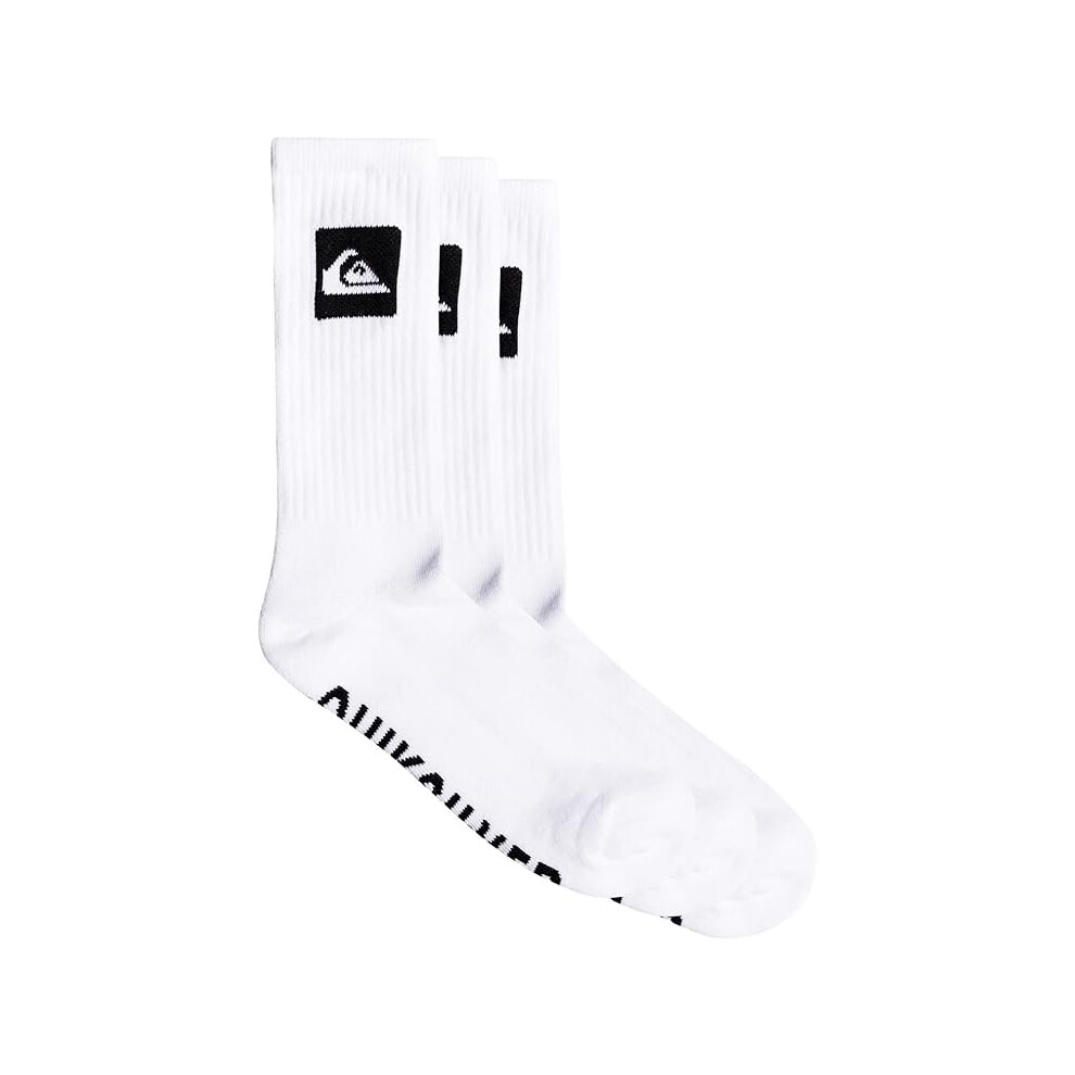 Quiksilver 3 Pack Crew Socks white