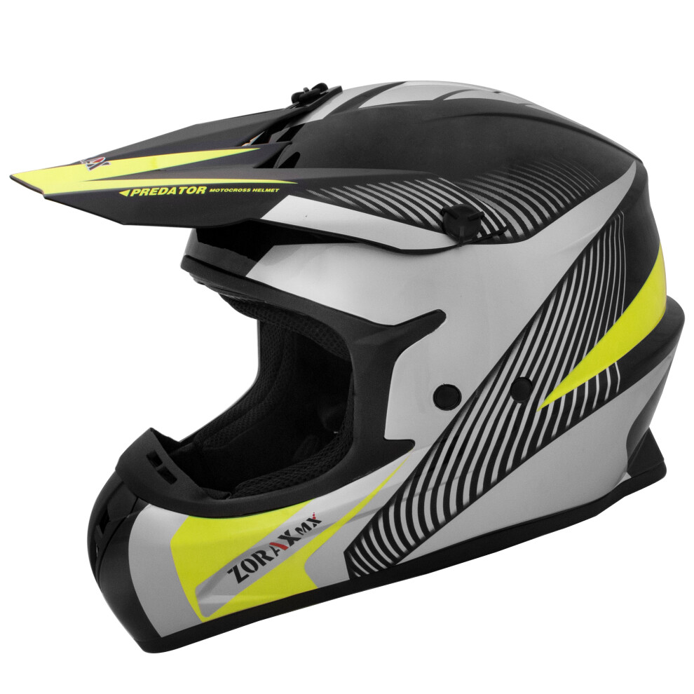 (Yellow, L) ZORAX X305 Adult MX Motorbike Helmet Dual Sport Motocross ECE2206-image-OPC-PFT9YQY-NEW