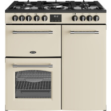 Belling Farmhouse 90DF 90cm Dual Fuel Range Cooker - Cream - A/A Energy Rated