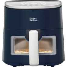 Morphy Richards 480010 Air Fryer - 4 Litres, Navy, Compact Design, 8 Preset Recipes, Look-Through Window