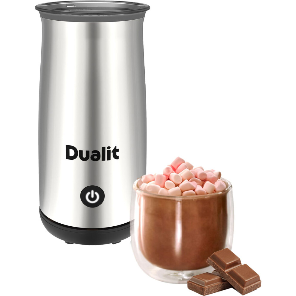 Dualit Cocoatiser 84143 Milk Frother - Chrome, 250ml Capacity, Perfect for Hot Chocolate & Mocha Drinks