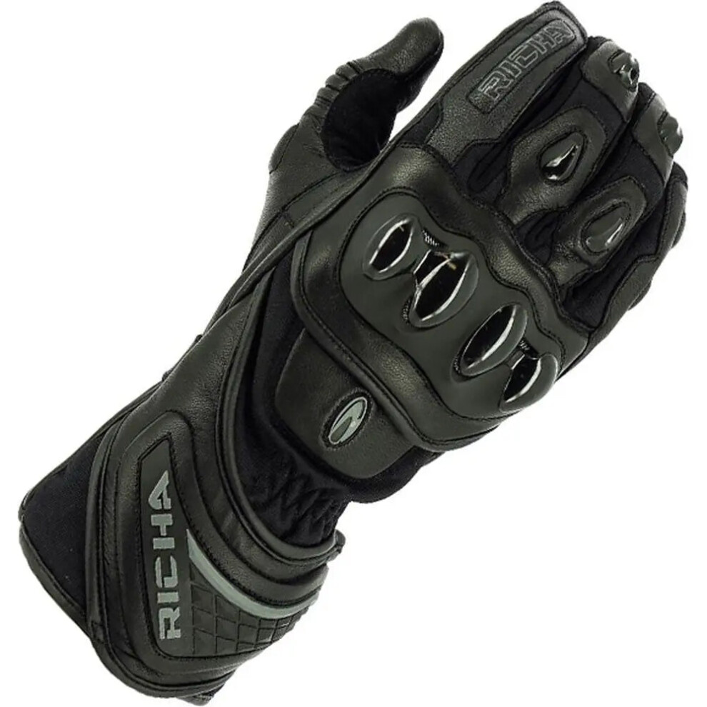 (L) Richa Warrior Evo Leather Gloves Black 5415033147076
