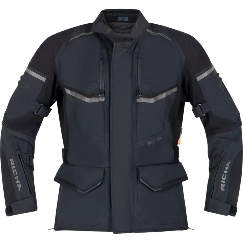 (4XL) Richa Atlantic 2 Ladies Touring Gore-Tex Jacket Black-image-OPC-PFTBFYX-NEW