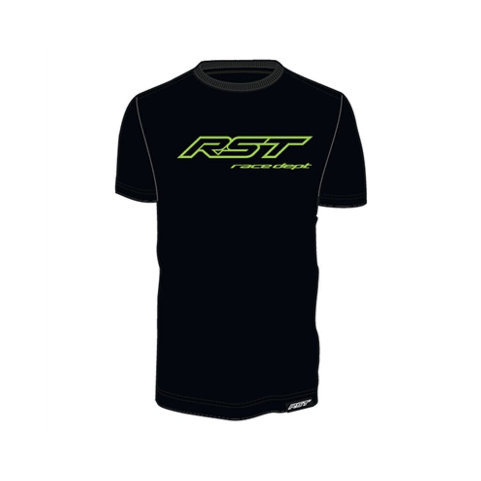 (XS) RST Race Dept Logo T-Shirt Black / Fluo Green-image-OPC-PFTBQRH-NEW