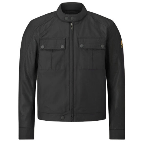 (3XL) Belstaff Temple Technical Nylon Textile Jacket Black